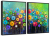 Rainbow Flowers Wall Art