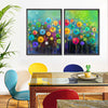 Rainbow Flowers Wall Art