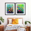 Rainbow Flowers Wall Art