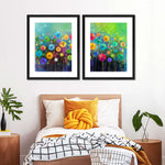 Rainbow Flowers Wall Art