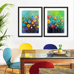 Rainbow Flowers Wall Art
