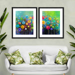 Rainbow Flowers Wall Art