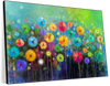 Rainbow Flowers Wall Art