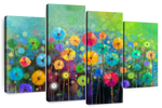 Rainbow Flowers Wall Art