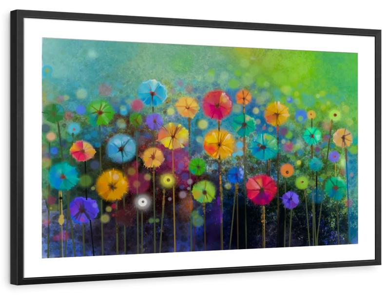 Rainbow Flowers Wall Art