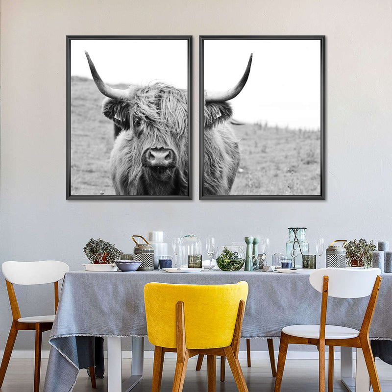 Solitary Highland Cow Wall Art