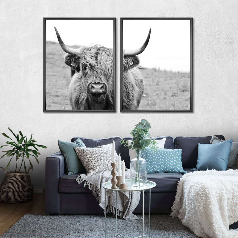Solitary Highland Cow Wall Art