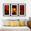 Silhouetted African Giraffes Wall Art