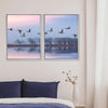 Pink Sky Over Ducks Wall Art