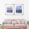Pink Sky Over Ducks Wall Art