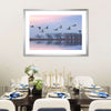 Pink Sky Over Ducks Wall Art
