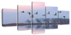 Pink Sky Over Ducks Wall Art