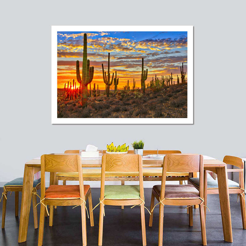 Sunset Cactus Wall Art