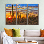 Sunset Cactus Wall Art