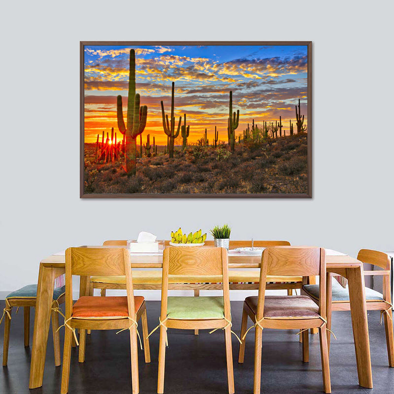 Sunset Cactus Wall Art