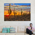 Sunset Cactus Wall Art