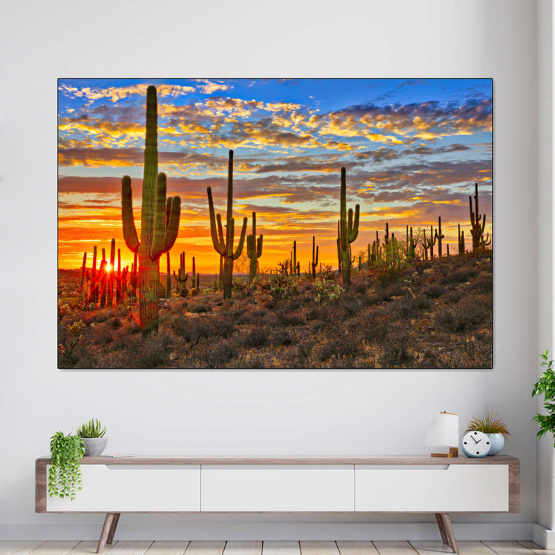 Sunset Cactus Wall Art