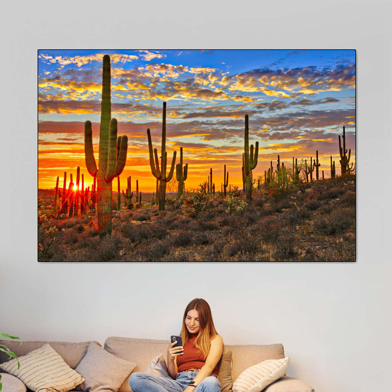 Sunset Cactus Wall Art