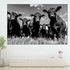 Monochrome Angus Cows Wall Art