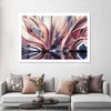 Pink And Silver Abstract Wall Art