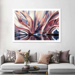 Pink And Silver Abstract Wall Art