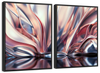 Pink And Silver Abstract Wall Art