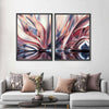 Pink And Silver Abstract Wall Art