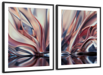 Pink And Silver Abstract Wall Art