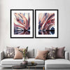 Pink And Silver Abstract Wall Art