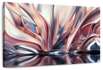 Pink And Silver Abstract Wall Art