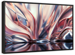 Pink And Silver Abstract Wall Art