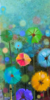 Rainbow Flowers Wall Art