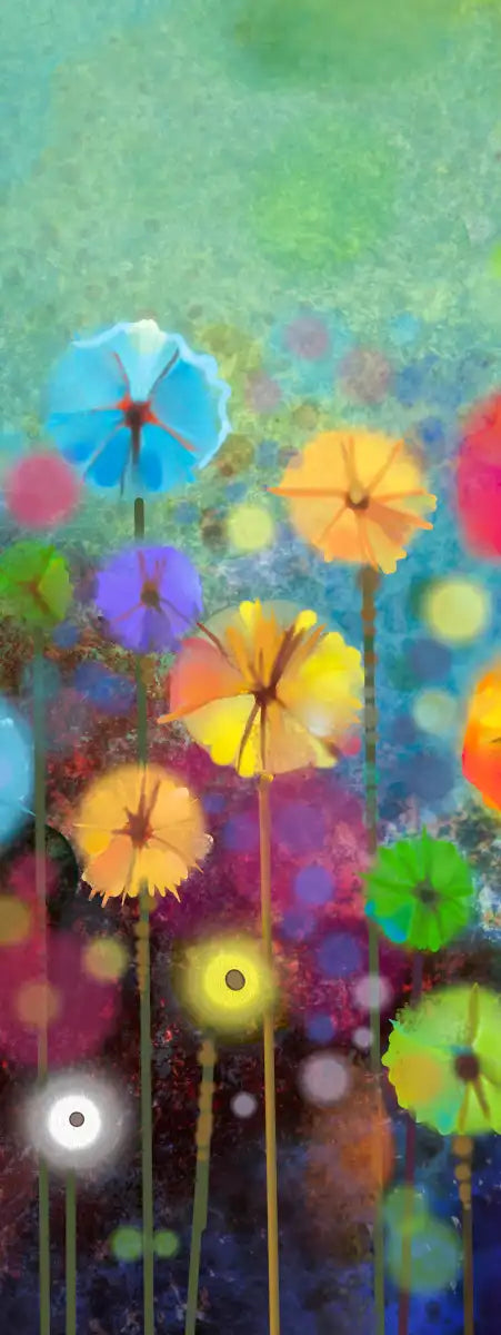 Rainbow Flowers Wall Art