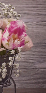 Ranunculus Bicycle Vase Wall Art