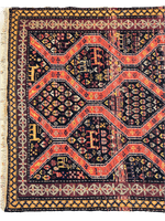 Rare Antique Handmade Caucasian Kazak Rug 4’ x 9’