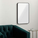 Renna Modern Black Wall Mirror