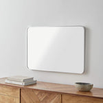 Renna Modern Metallic Silver Wall Mirror