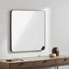 Louvenia Modern Black Wall Mirror