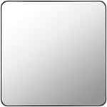 Louvenia Modern Black Wall Mirror