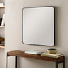 Louvenia Modern Black Wall Mirror