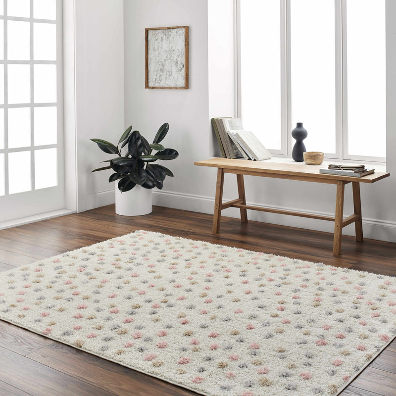 Cansu Pink & Cream Area Rug