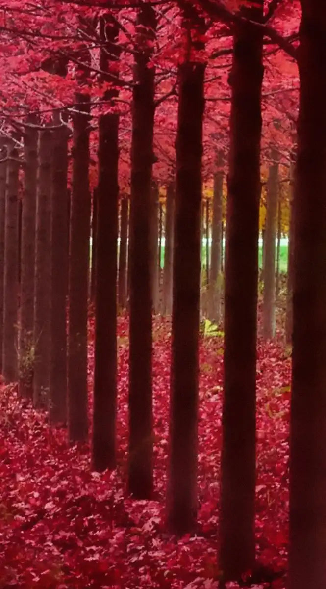 Red Forest Wall Art