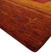 5x8 Red, Gold and Brown Wool Hand Woven Southwestern Lori Gabbeh Rug | KNT28
