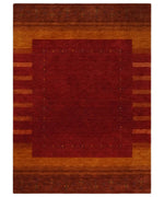 5x8 Red, Gold and Brown Wool Hand Woven Southwestern Lori Gabbeh Rug | KNT28