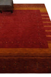 5x8 Red, Gold and Brown Wool Hand Woven Southwestern Lori Gabbeh Rug | KNT28