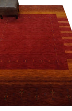 5x8 Red, Gold and Brown Wool Hand Woven Southwestern Lori Gabbeh Rug | KNT28