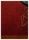 5x8 Red, Gold and Brown Wool Hand Woven Southwestern Lori Gabbeh Rug | KNT28