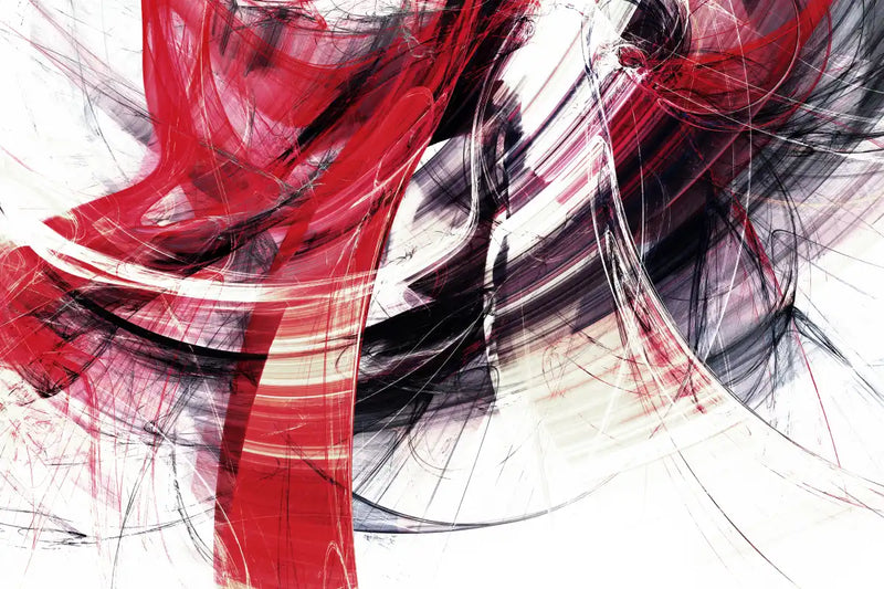Red Motion Abstract Wall Art