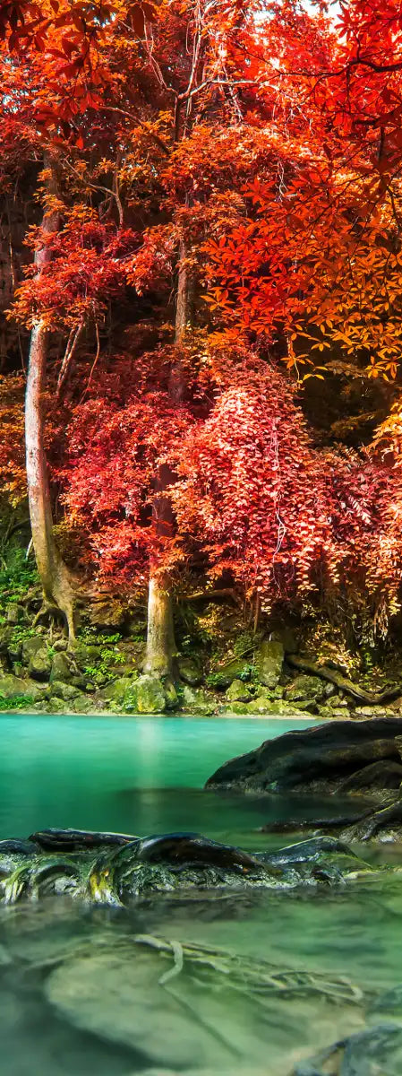 Red Waterfall Wall Art