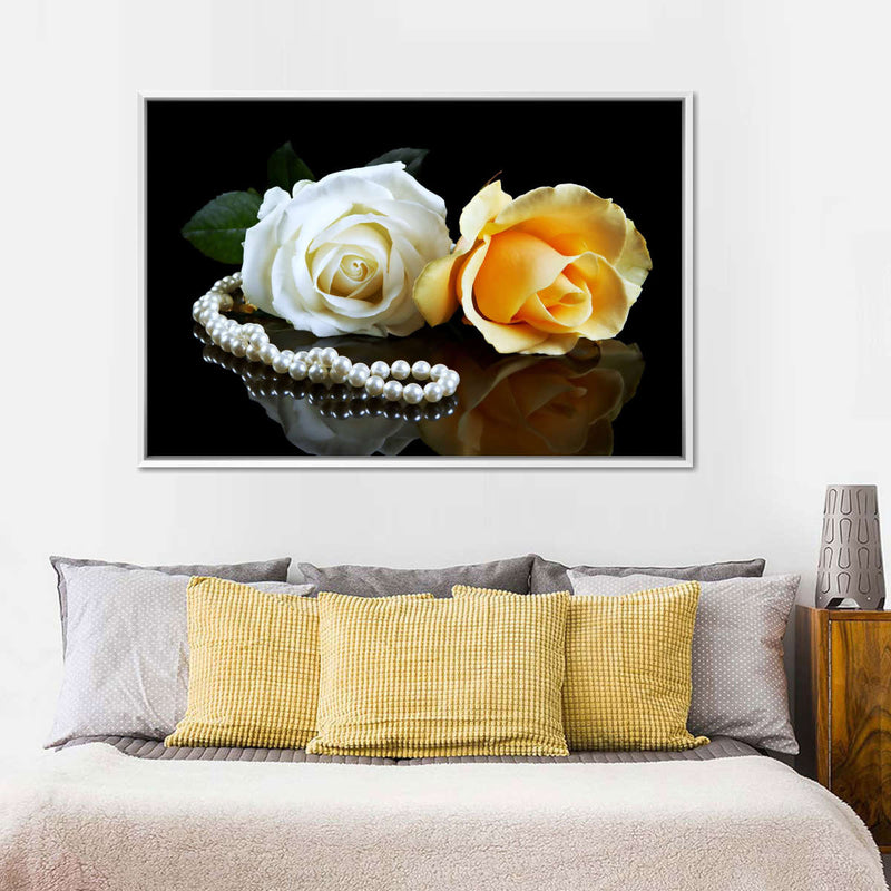 Pearls And Roses Wall Art